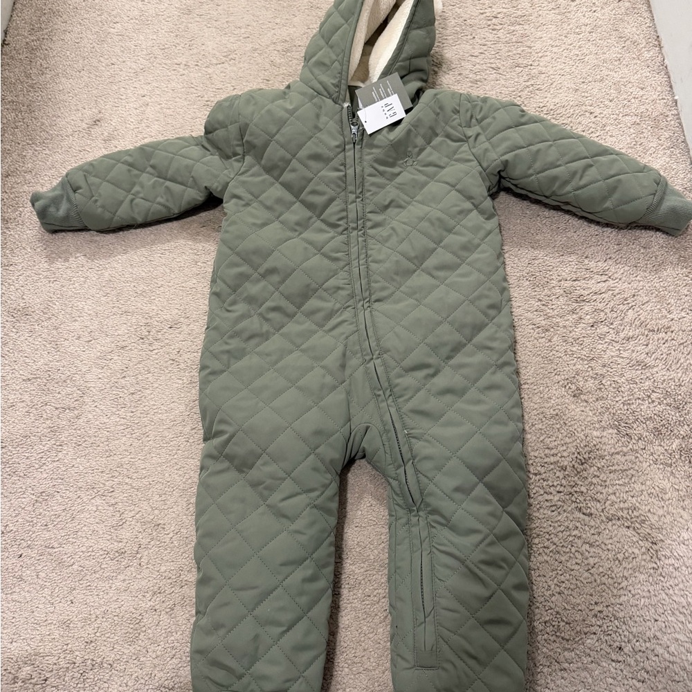 GAP Kids Olive Quilted Puffer Suit